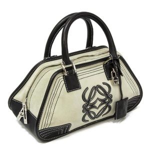 LOEWE 'AMAZONA' MINT GREEN SUEDE HANDBAG